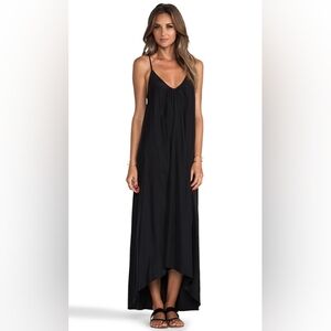 PINK STITCH Smoke Blue Grey Silky Slip Dress 6